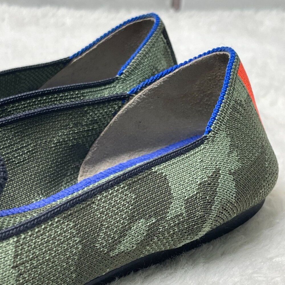 Rothy’s Women's Green Grey The Loafer Olive Camo Flats Shoes Size 6.5 - Picture 7 of 11